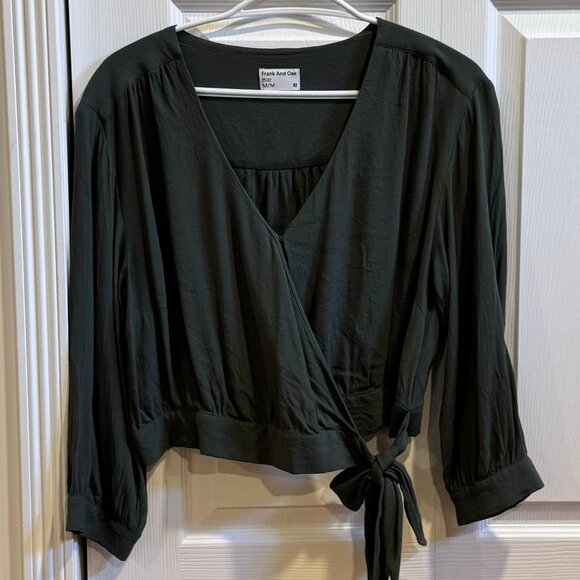 Frank & Oak Green Wrap Shirt - Women's Medium - Picture 1 of 2
